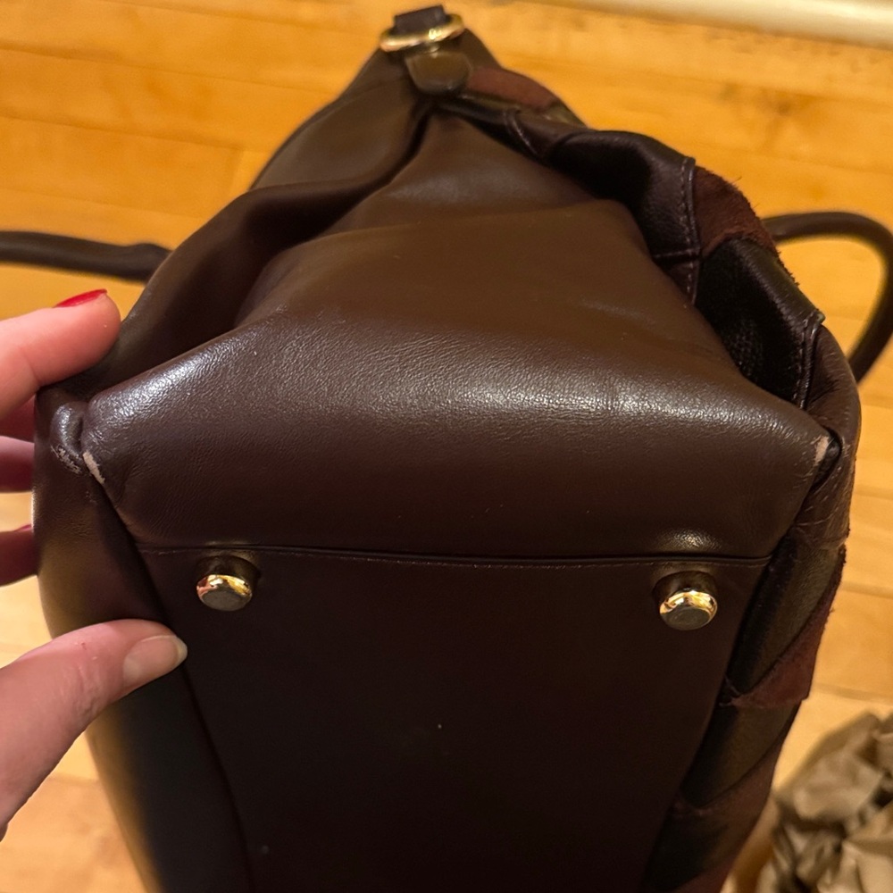 Coach Brown Patchwork Leather Briefcase Satchel - image 4